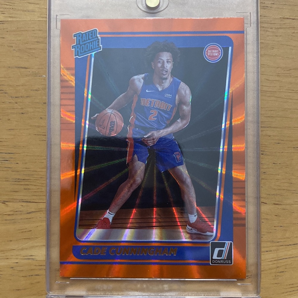 Cade Cunningham 2021-22 Donruss Orange Holo Laser #211 RC